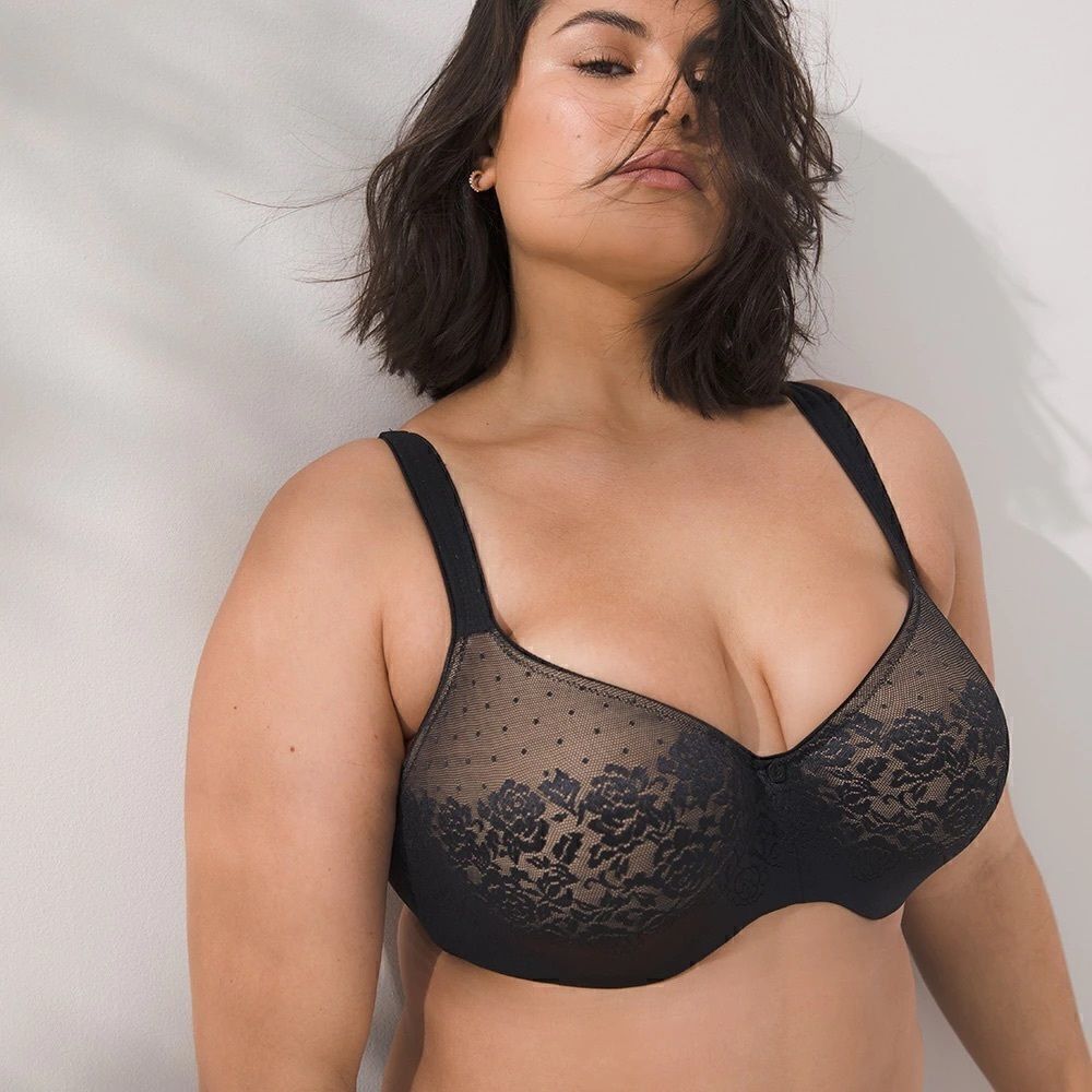 Soma stunning support balconette bra in black Sz 34D